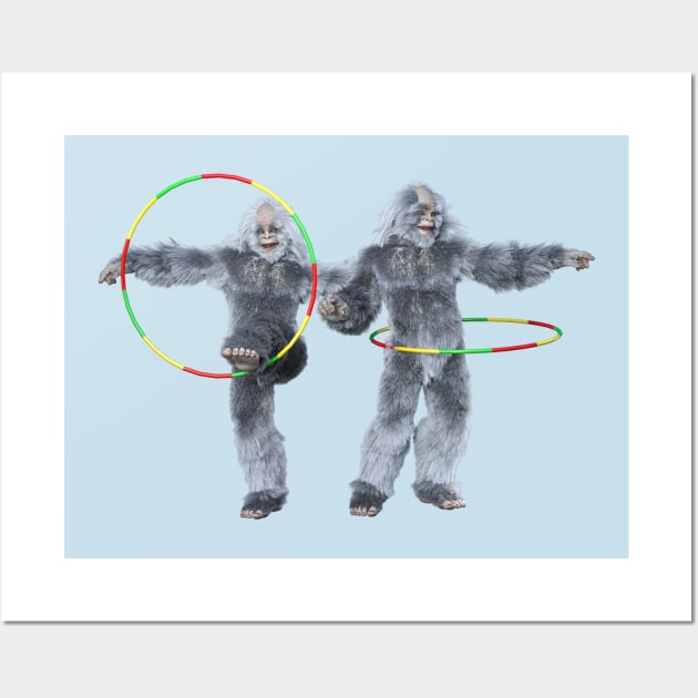 Yeti Hula Hoop Wall Art by vonHobo